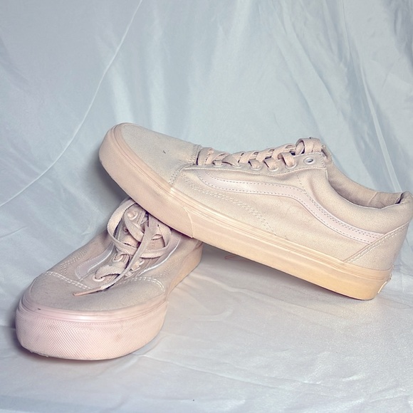 Vans Pink Monotone Skater Shoes - Picture 3 of 7